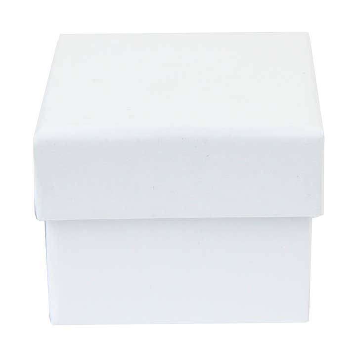 Cajas de joyería con anillos de cartón cuadrados blancos para venta al por mayor de Emartbuy