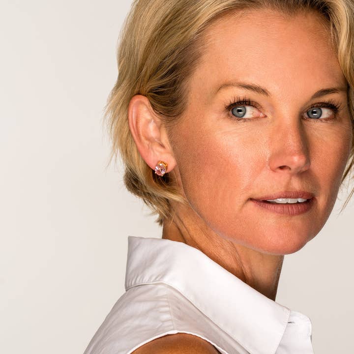 Violet & Brooks - Vente Clous d'oreille - Boucles d'oreilles à tige en cristal étincelant Mia5
