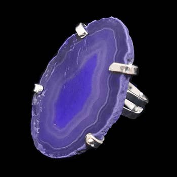 BP Dyed Lilac Agate Ring for wholesale by Vives de la Cortada S.L