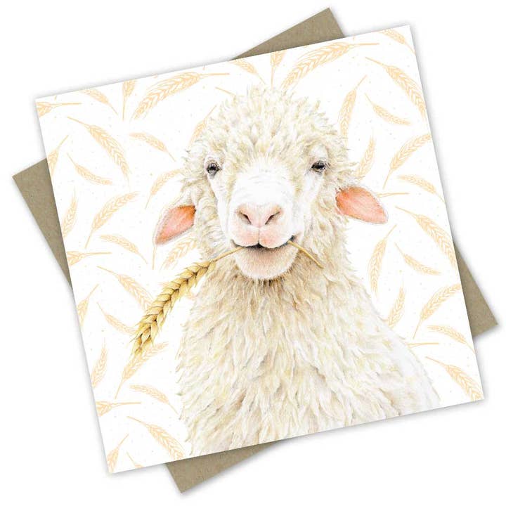 Farm Friend: Mr Sprinkles the Sheep Greeting Card for wholesale by Popcorn Blue