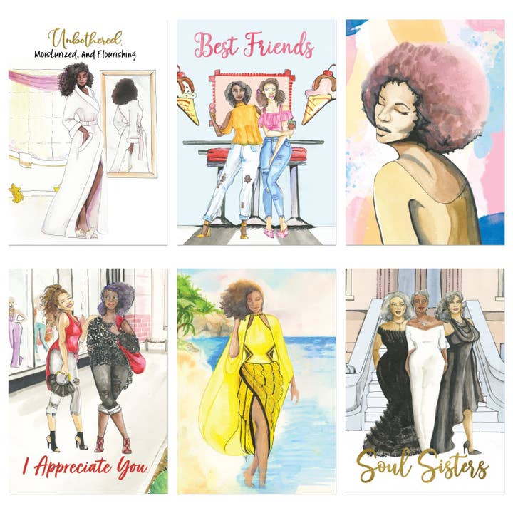 African American Expressions - Wholesale Everyday Greeting Card - AOAB820 All Occasion Cards - Phenomenal Women Assortment
