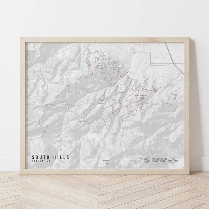 South Hills Map (Helena) for wholesale by North Fork Mapping