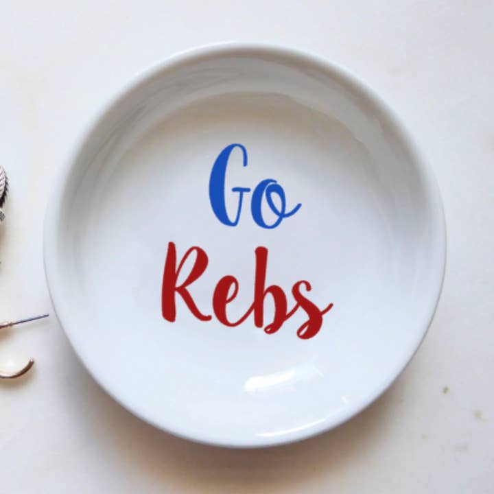 Go Rebs Ring Dish / University Of Mississippi / Ole Miss for wholesale by CourtPerkDesigns LLC