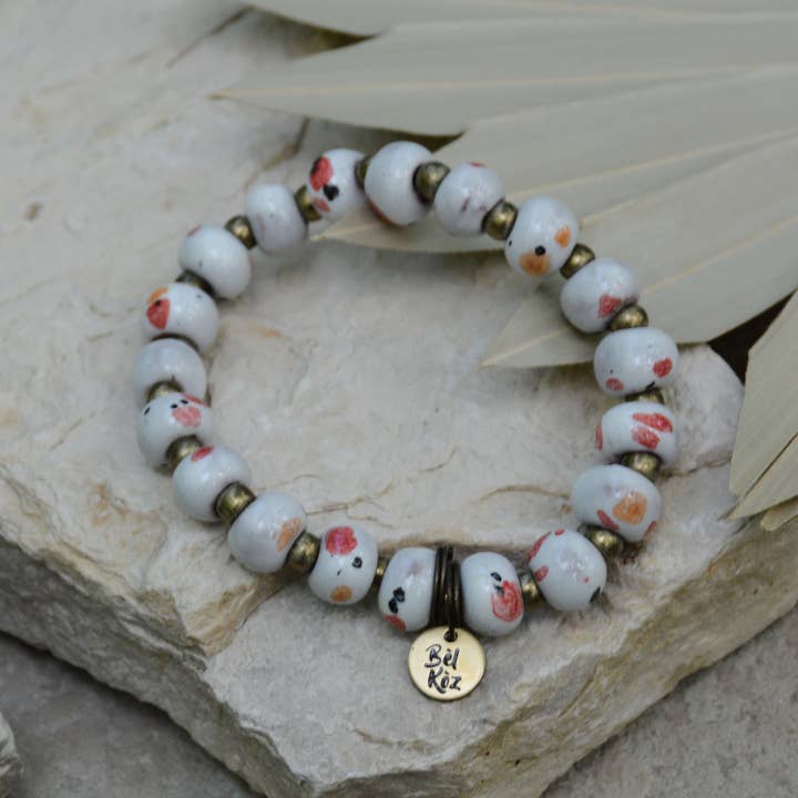 Bel Koz Haiti - Wholesale Beaded Bracelet - Poppy | Bel Koz Round Clay Bead Bracelet