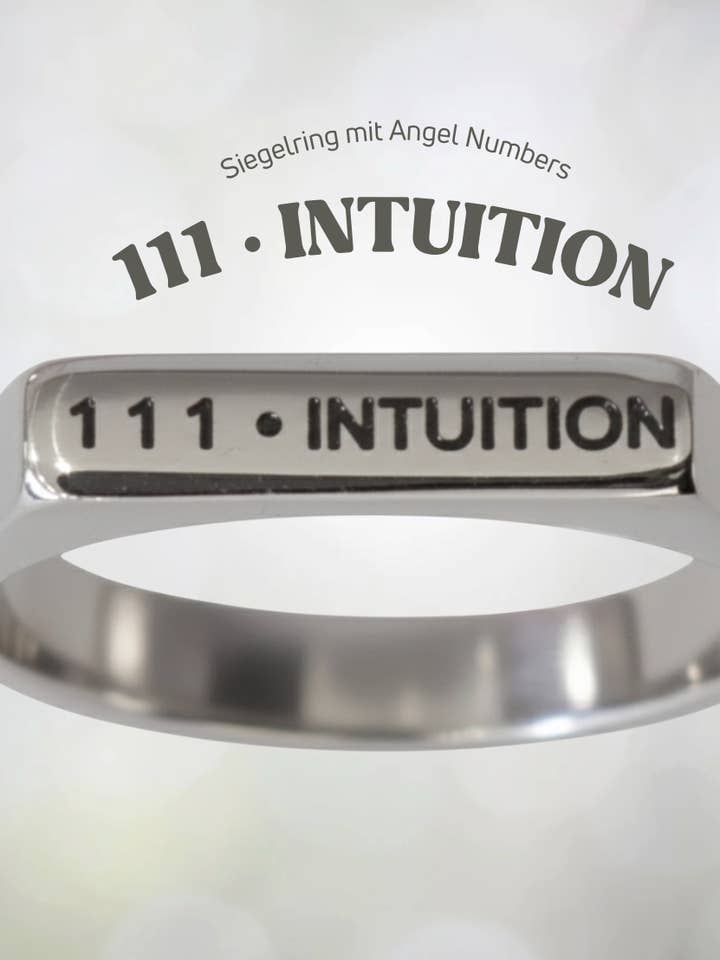 Signet Ring Angel Numbers silver for wholesale by the great blossom