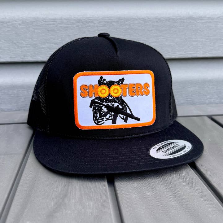 River Bent Hat Co. - Wholesale Trucker Hat - Unisex - Shooters Black Snapback