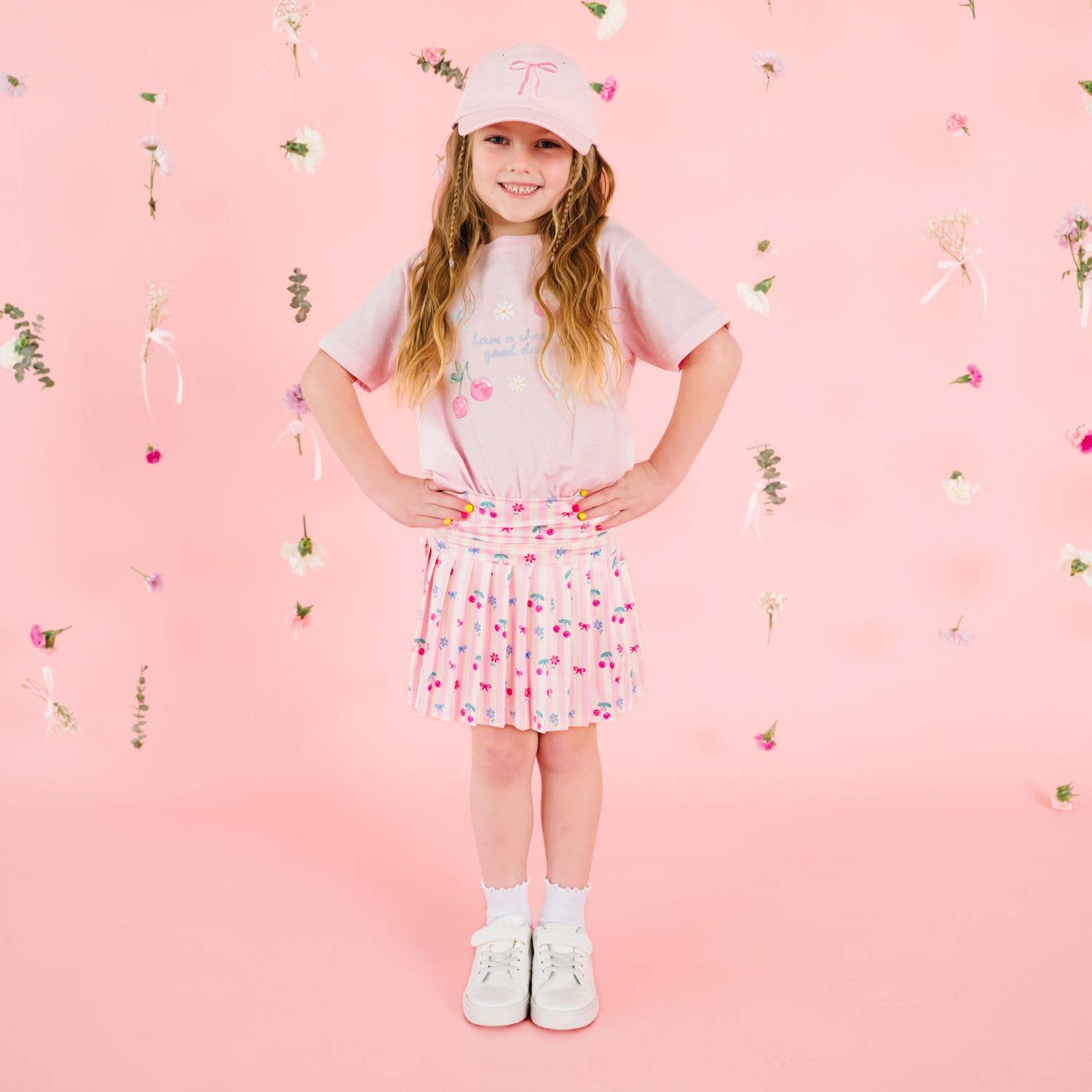 Sweet Wink - Wholesale Skort - Kids - Cherry Bow Athletic Skort - Kids Clothing - Activewear1