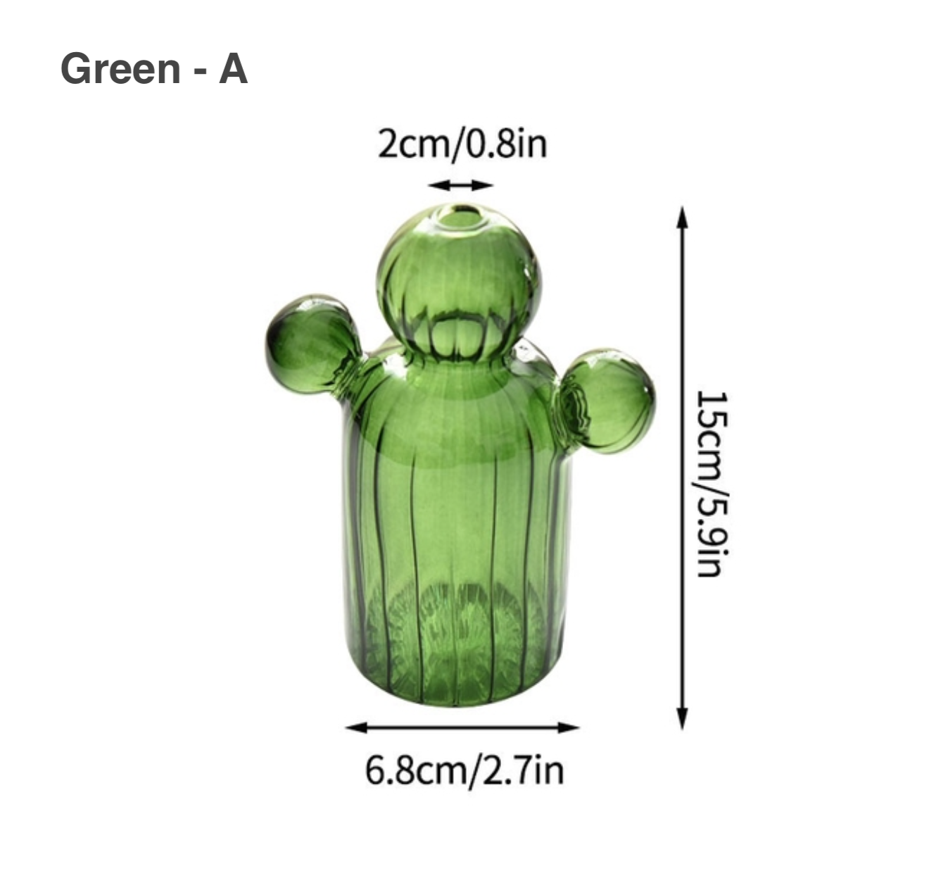 IVORE.GROUP (We cover All Import duty) - Wholesale Vase - Cactus Shaped Glass Hydroponics Plant Vase1