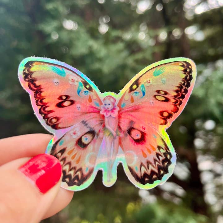 Magical Butterfly - Vinyl Holographic Sticker By Marybel Martin for wholesale by Marybel Martin