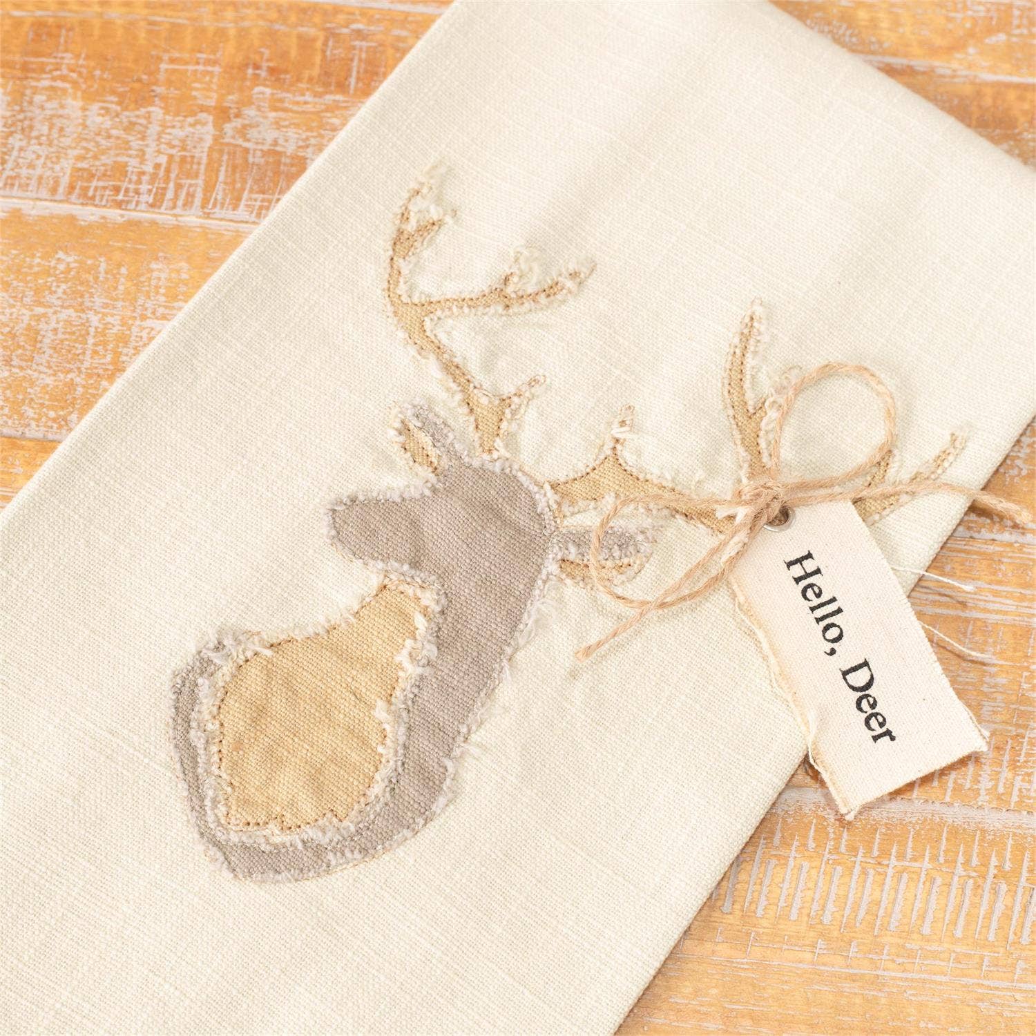 Audrey's Home & Gift - Wholesale Tea Towel - Tea Towels - Raggedy Deer Head (Set of 2) (Pk/04 Sets)1