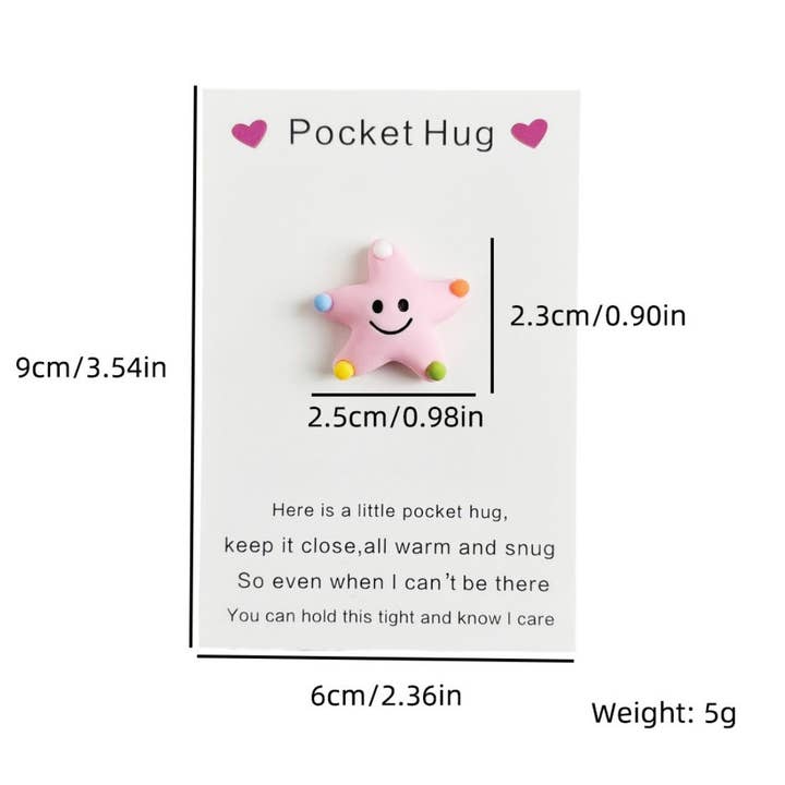 Magia Design - Wholesale Keepsake Coin/Token - Pocket Hug Cute Smiley Starfish