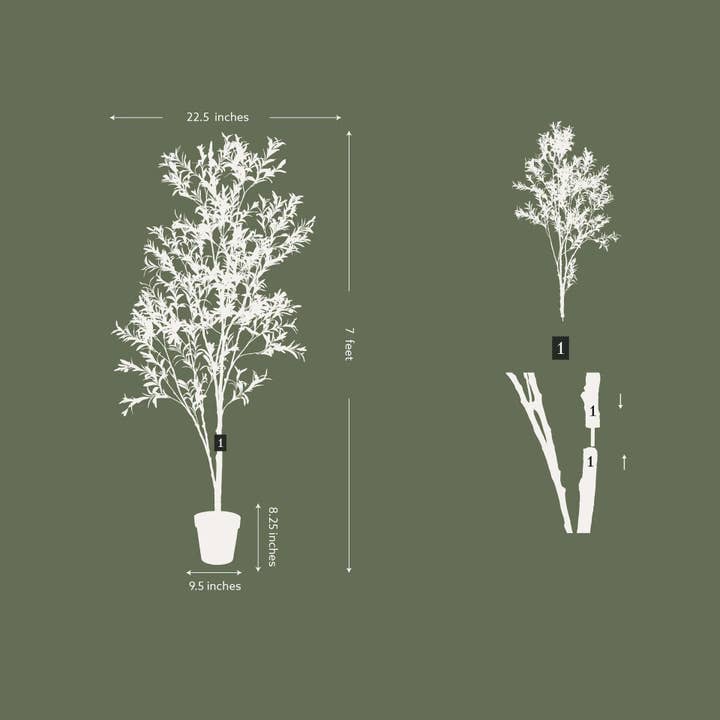 CG Hunter - Wholesale Artificial Plant - 7' Artificial Wispy Olive Tree2