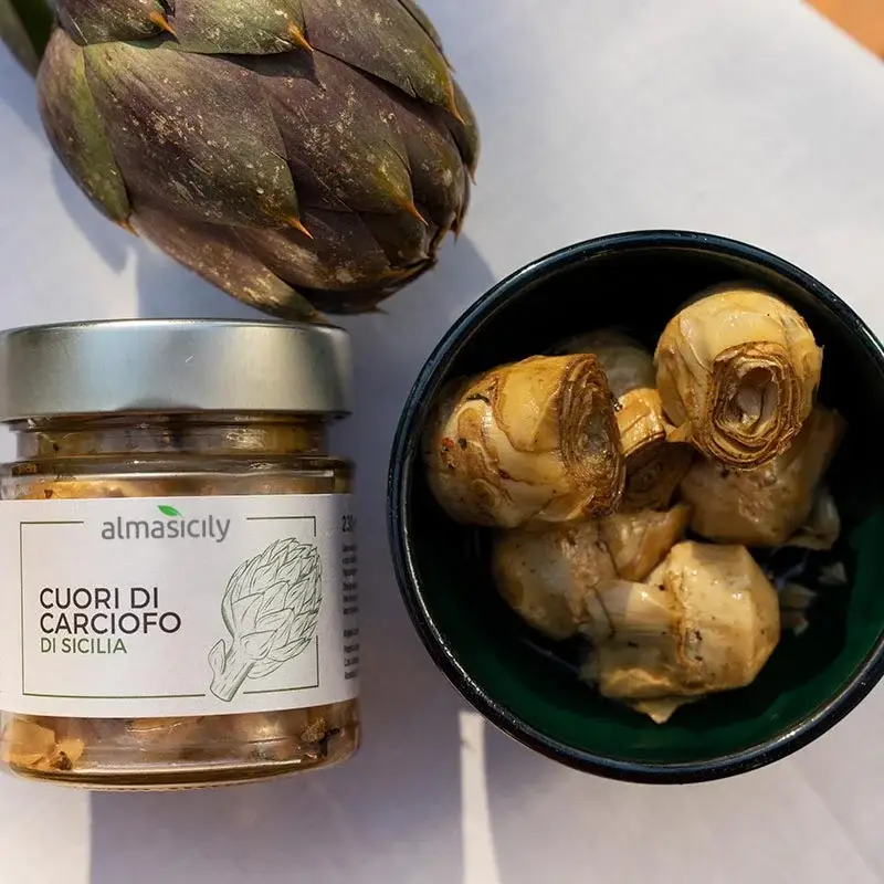 almasicily – Großhandel Pastasoße – Sizilianische Artischocke Caponata 500g Glas9