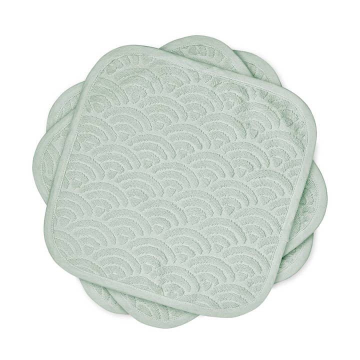 Washcloth, 3-pack - GOTS Dusty Green for wholesale by Cam Cam Copenhagen