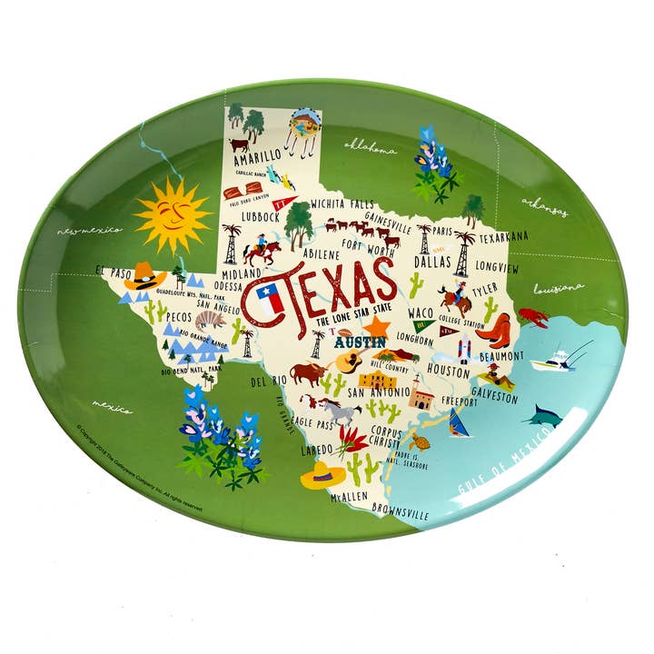 Texas 16" Melamine Platter for wholesale by Galleyware