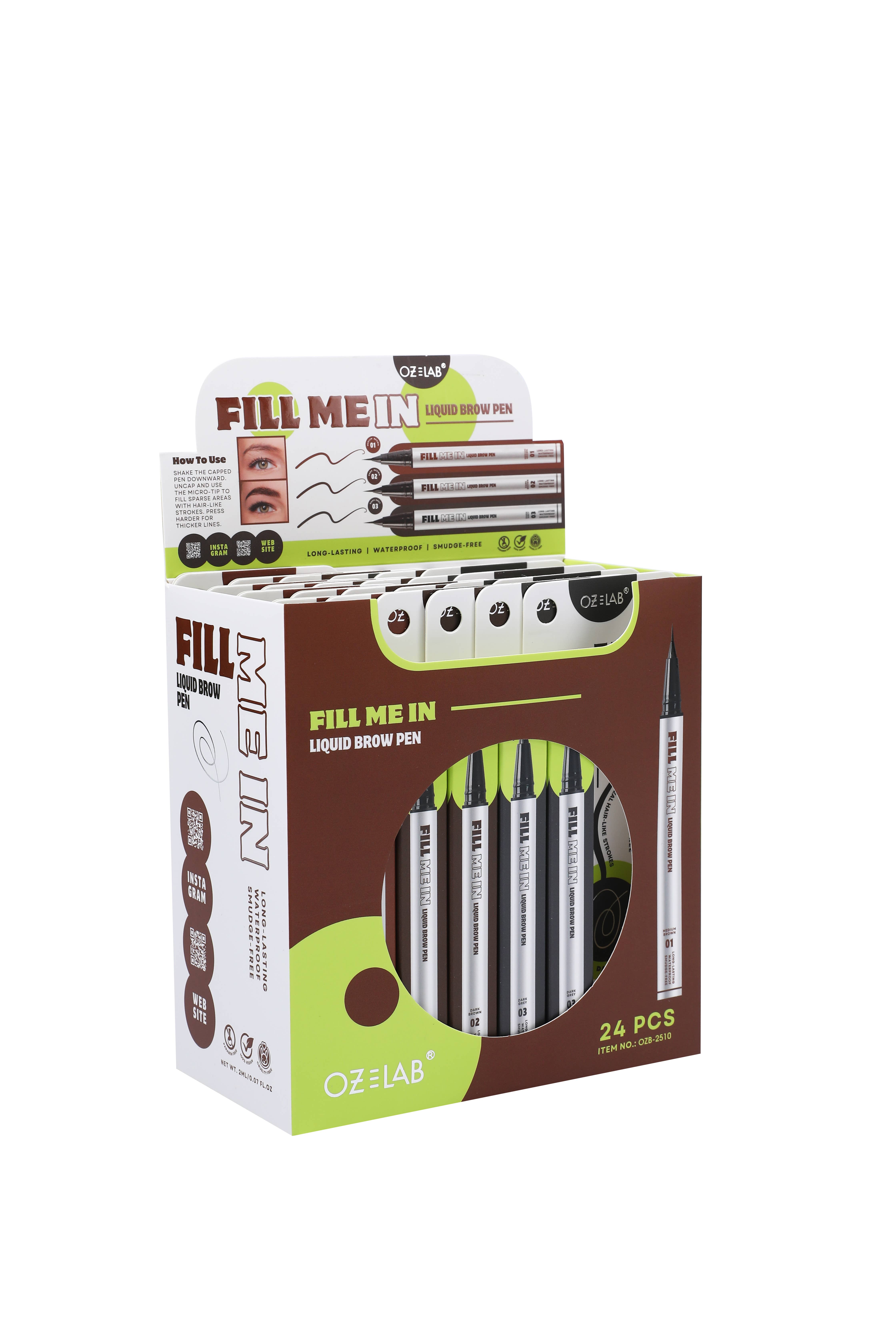 OZ Lab Beauty - Wholesale Eyebrow Pencil/Filler - Fill Me In - Liquid Brow Pen7