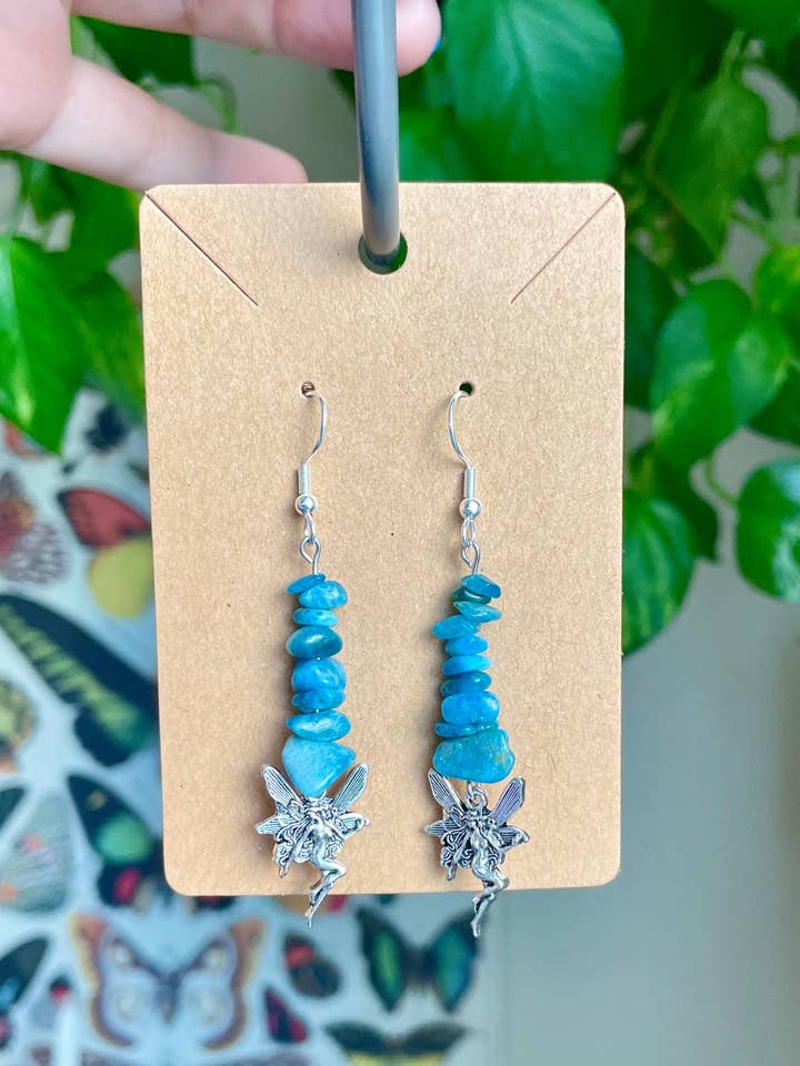 Celestial Crystal Charm Earrings for wholesale by Bohindie Silver