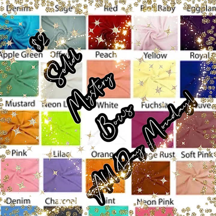 $2 Solid Mystery Bows for wholesale by Little Blessing Boutique