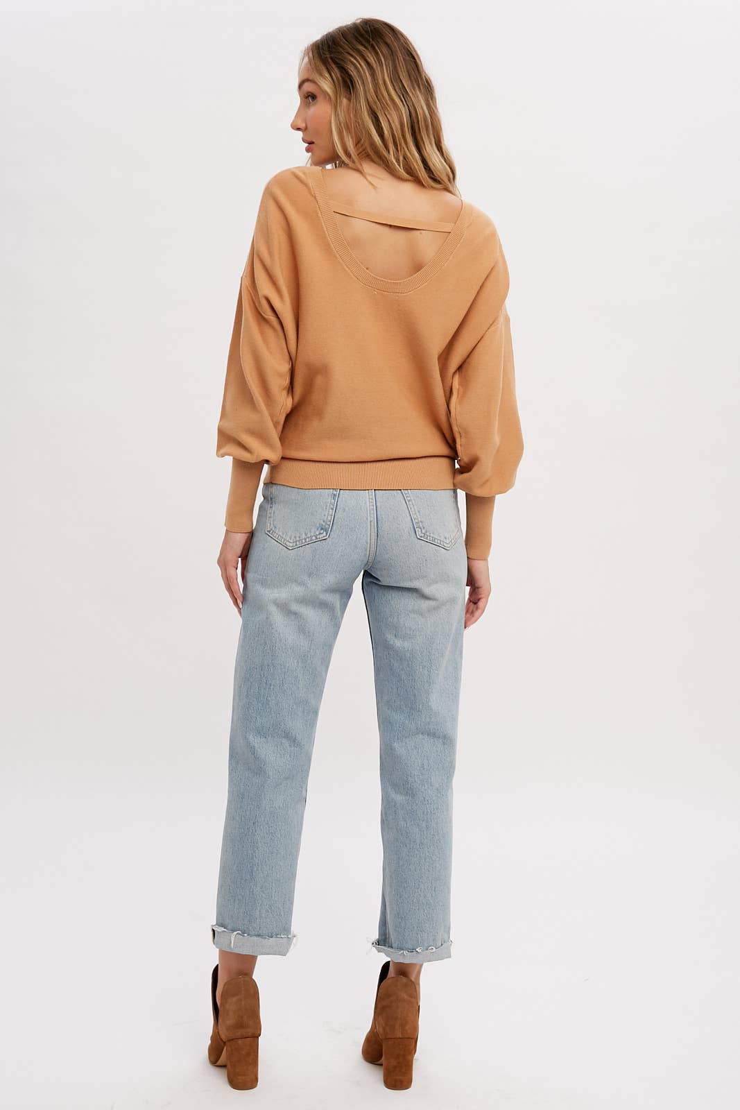 Bluivy - Wholesale Sweatshirt - Women's - BACKLESS BALLOON SLEEVES PULLOVER49