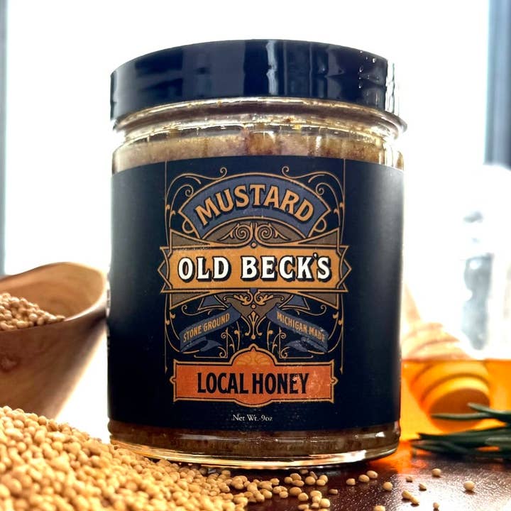 Local Honey Mustard for wholesale by Old Beck's