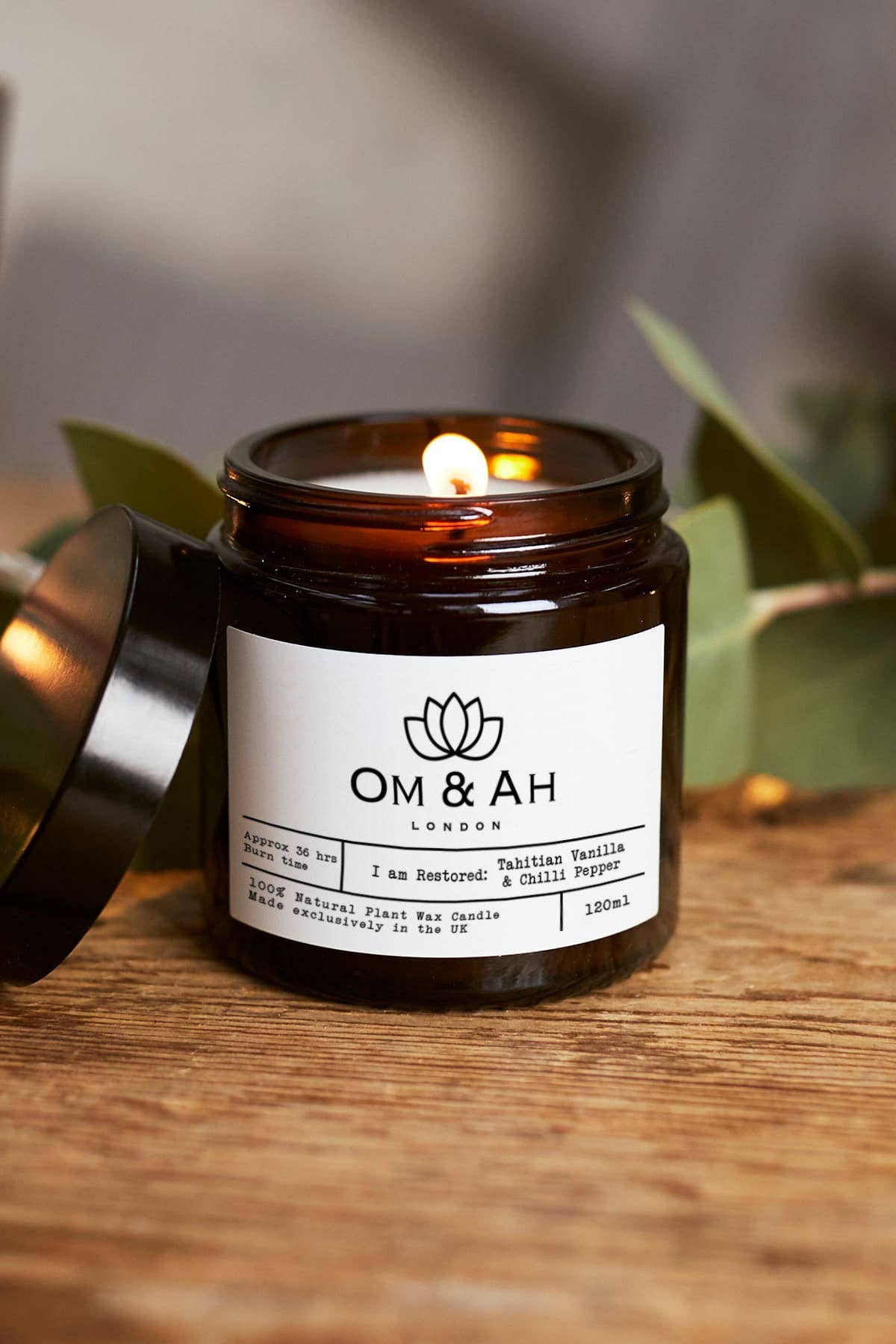 Om & Ah – wholesale Jar/filled candle – "I Am Restored" Candle