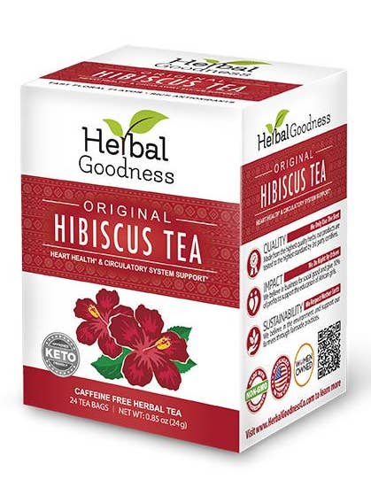 Hibiscus Tea - Organic - 24/2g - Great Taste, Immunity Boost - Herbal Goodness for wholesale by Herbal Goodness