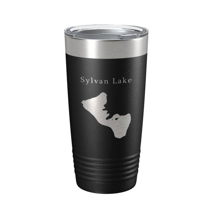 Tasse de voyage avec carte Sylvan Lake, tasse à café isolée gravée au laser, Custer State Park, Dakota du Sud, 20 oz pour la vente par CarveBright