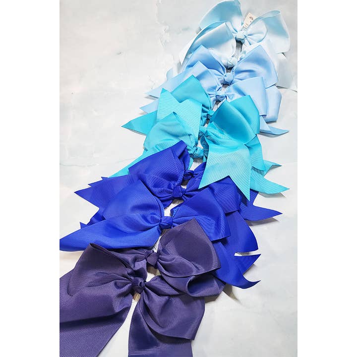 Funteze - Wholesale Hair Bow - Kids - Graduating Blue Mixed Hair Bow