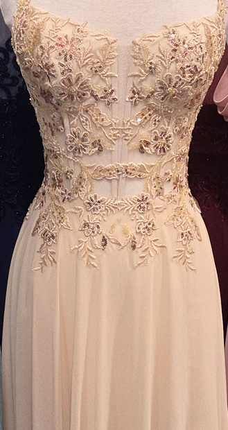 Dancing Queen Dress - Wholesale Gown - Women's - Beaded Prom Dress with Spaghetti Straps2