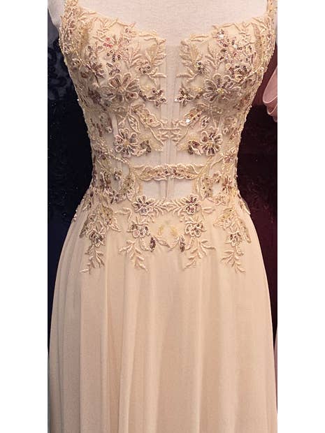 Dancing Queen Dress - Wholesale Gown - Women's - Beaded Prom Dress with Spaghetti Straps2