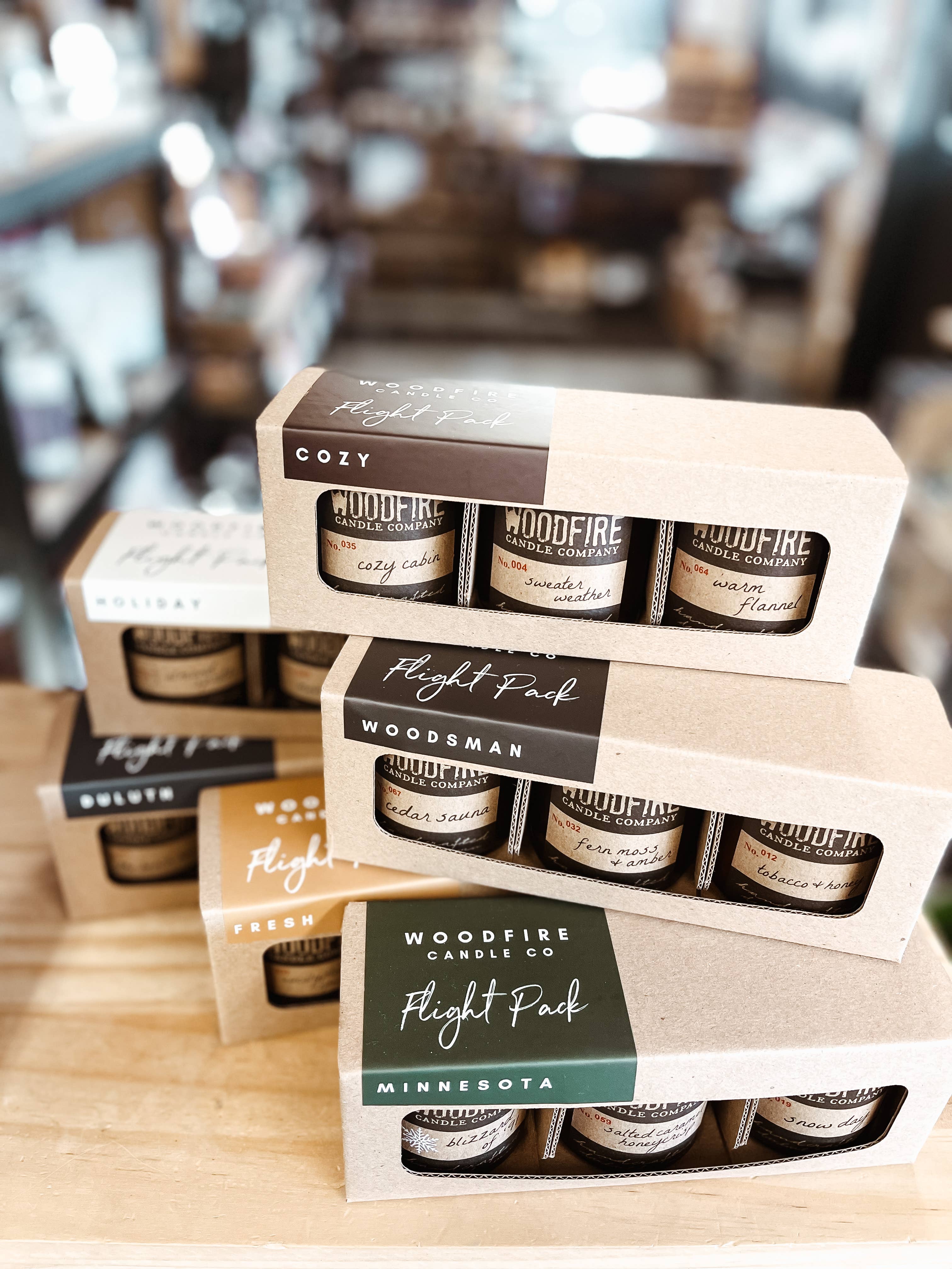 Woodfire Candle Company - Vendita all'ingrosso Candela in vasetto - Woodfire Candle Co Flight Pack - Set regalo - Duluth Minnesota1