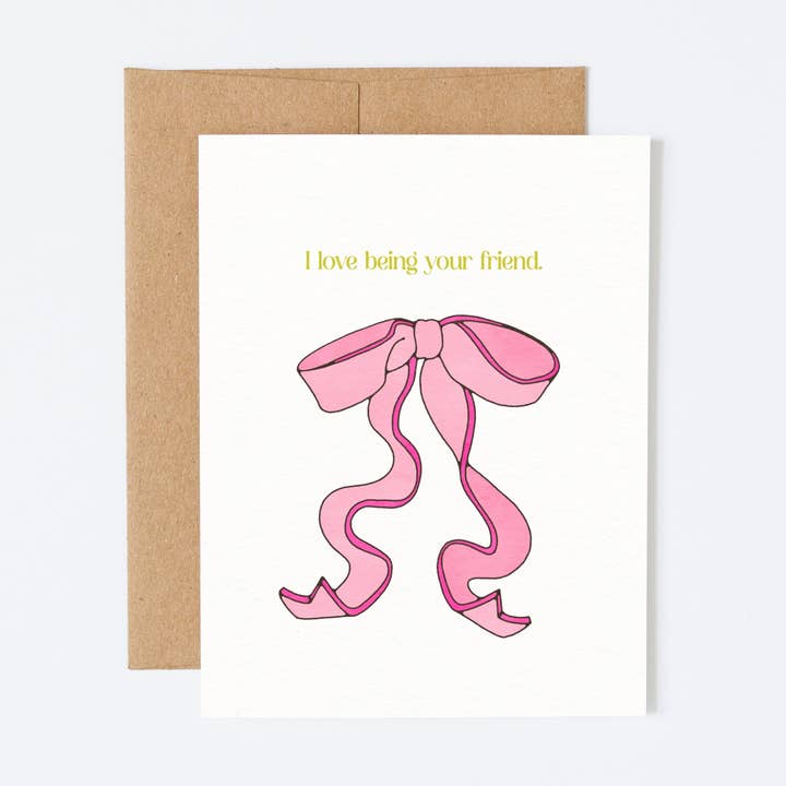 Bow Greeting Card for wholesale by Brooke Finally