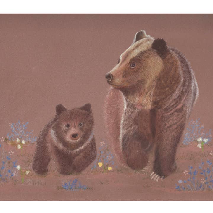 A3 Bears Illustration Art Print for wholesale by Art by Ellice