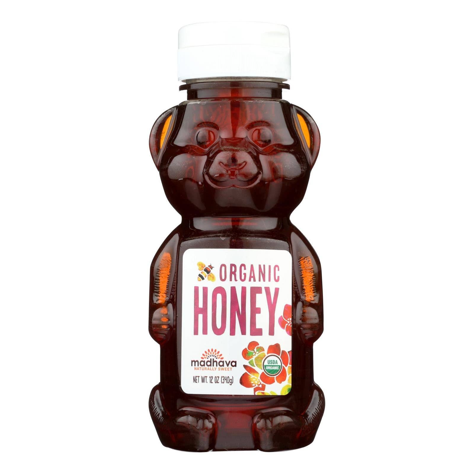 Ware Spark - Wholesale Honey - Madhava Honey Organic Honey Bear - Case Of 6 - 12 Oz.0