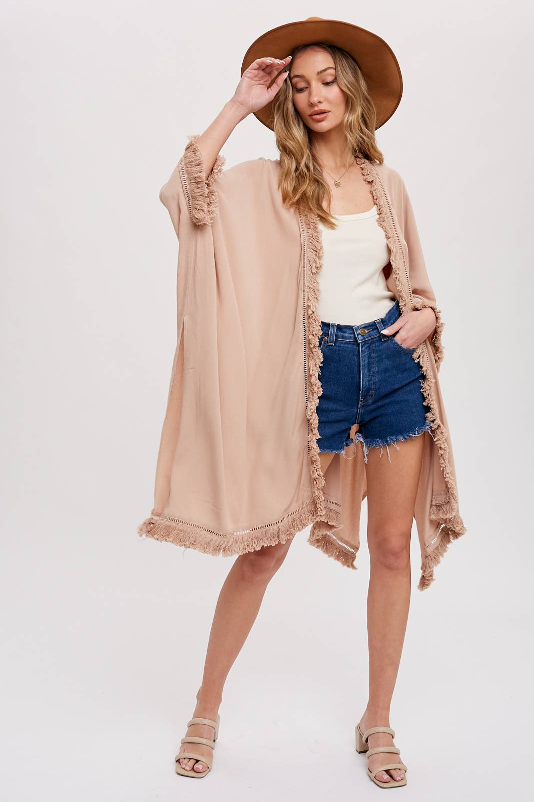 Bluivy - Vente Kimono – femme - kimono ample avec franges20