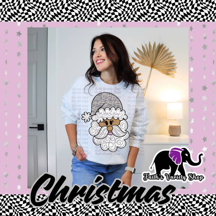 Camo Hat Santa Adult Sweater for wholesale by Faith'sVarietyShop