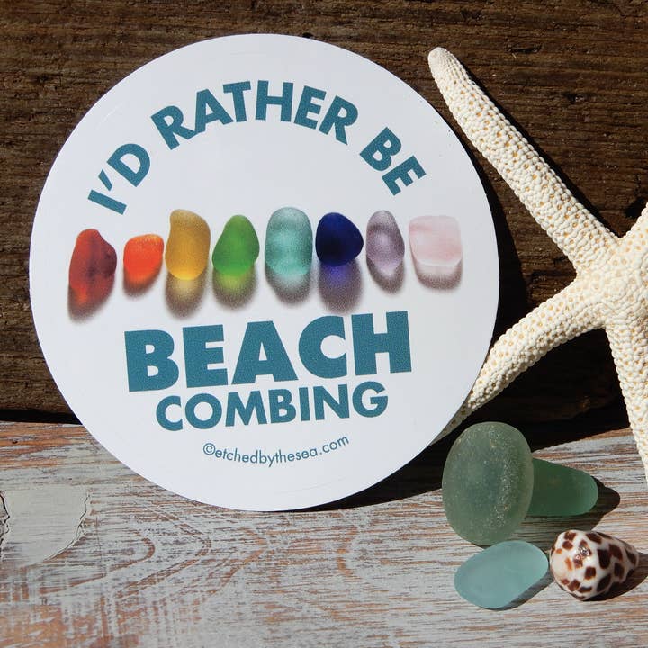 Beachcombing / Etched by the Sea - Vendita all'ingrosso Adesivo - Adesivo per paraurti «I'd Rather Be Beachcombing Nuggets»3