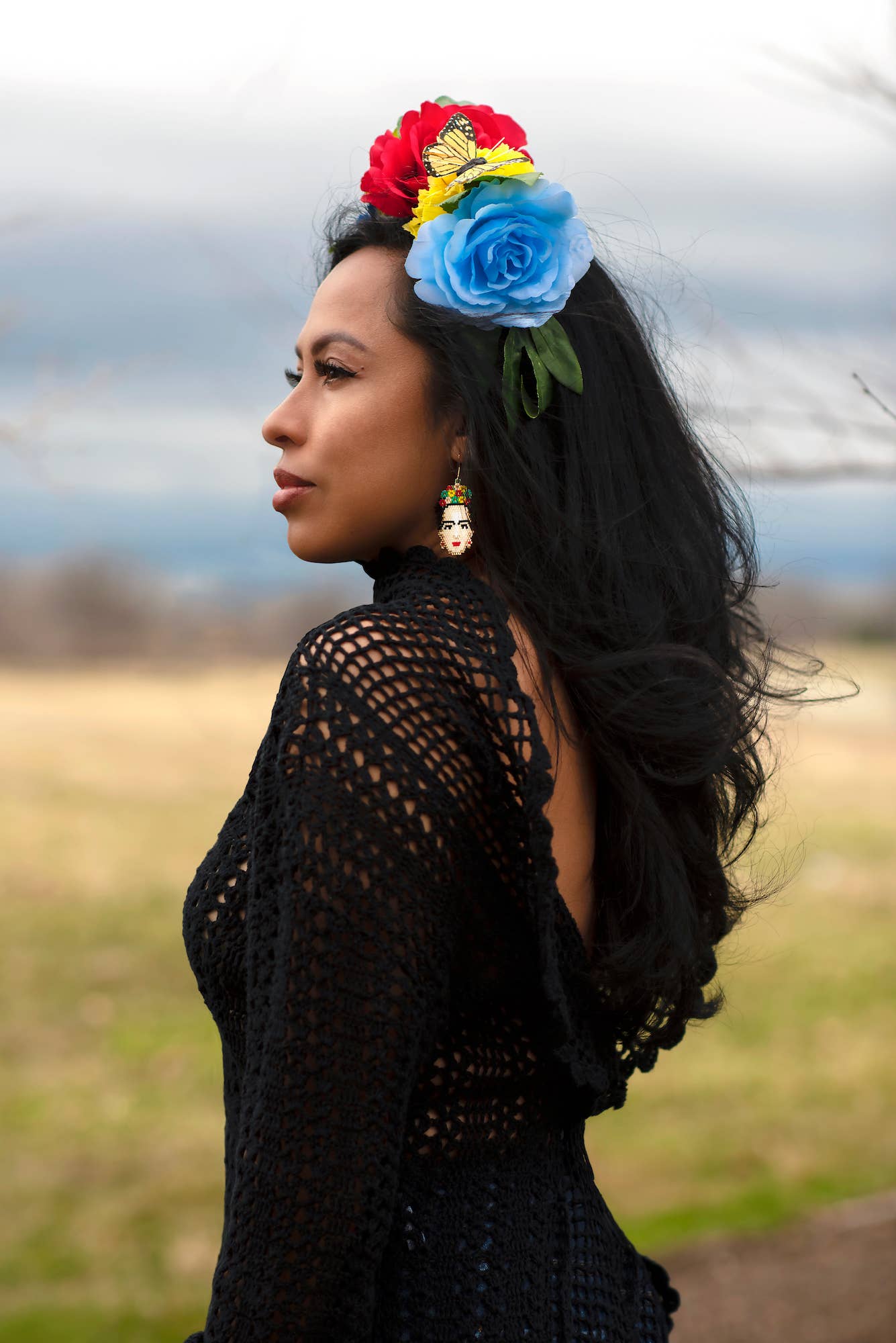 Tulia's Artisan Gallery - Venta al por mayor Pendientes colgantes - Pendientes Frida Kahlo6