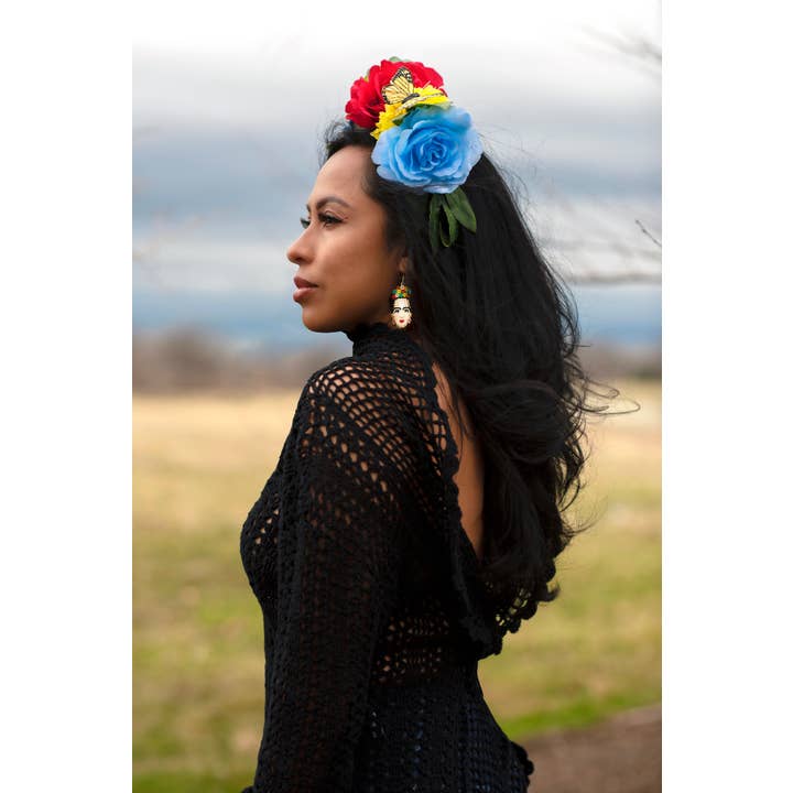 Tulia's Artisan Gallery - Venta al por mayor Pendientes colgantes - Pendientes Frida Kahlo6