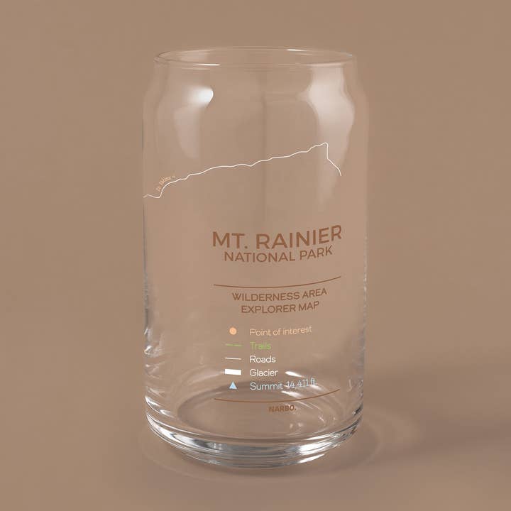 THE CAN - Mt. Rainier National Park Explorer Map, 16oz for wholesale by NARBO