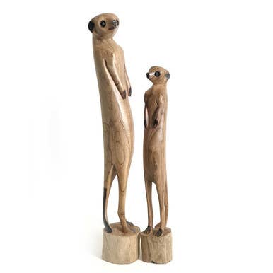 Meerkat Standing - Olivewood 20" for wholesale by Mbare Home + Gift