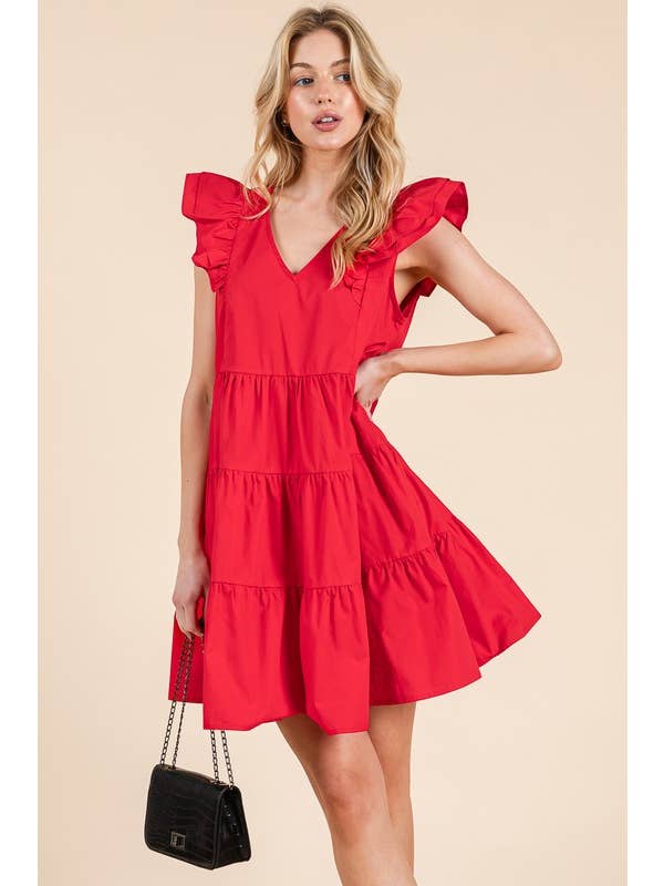 GeeGee Clothing - Wholesale Dress - Women's - Tiered Sleeveless Dress MD51593