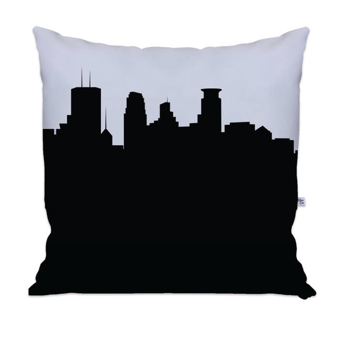 Minneapolis MN Skyline groot sierkussen voor wholesale door Anne Cate