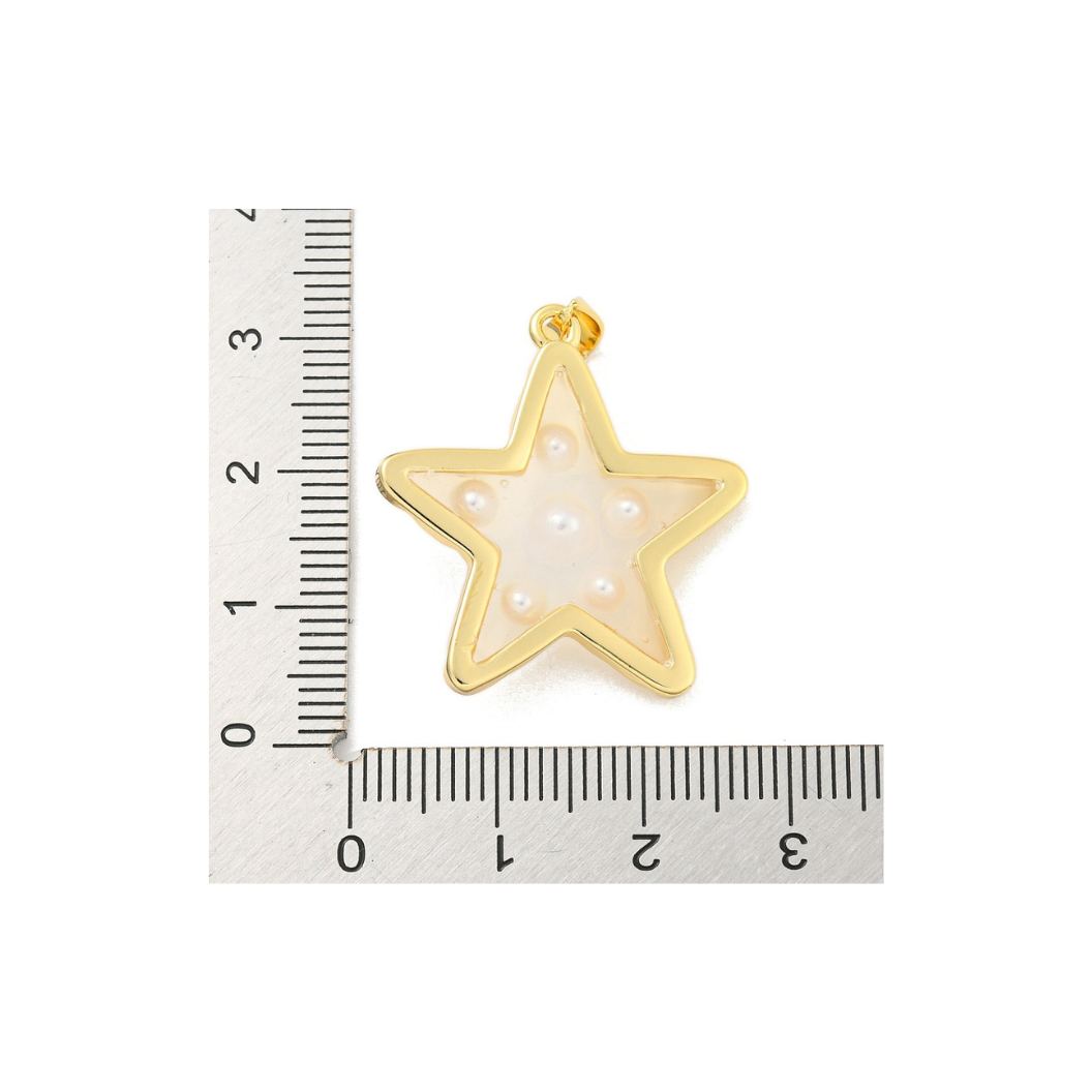 The Charm Bar Company - Wholesale Individual Charm/Pendant - Gold Radiant Star Charm1