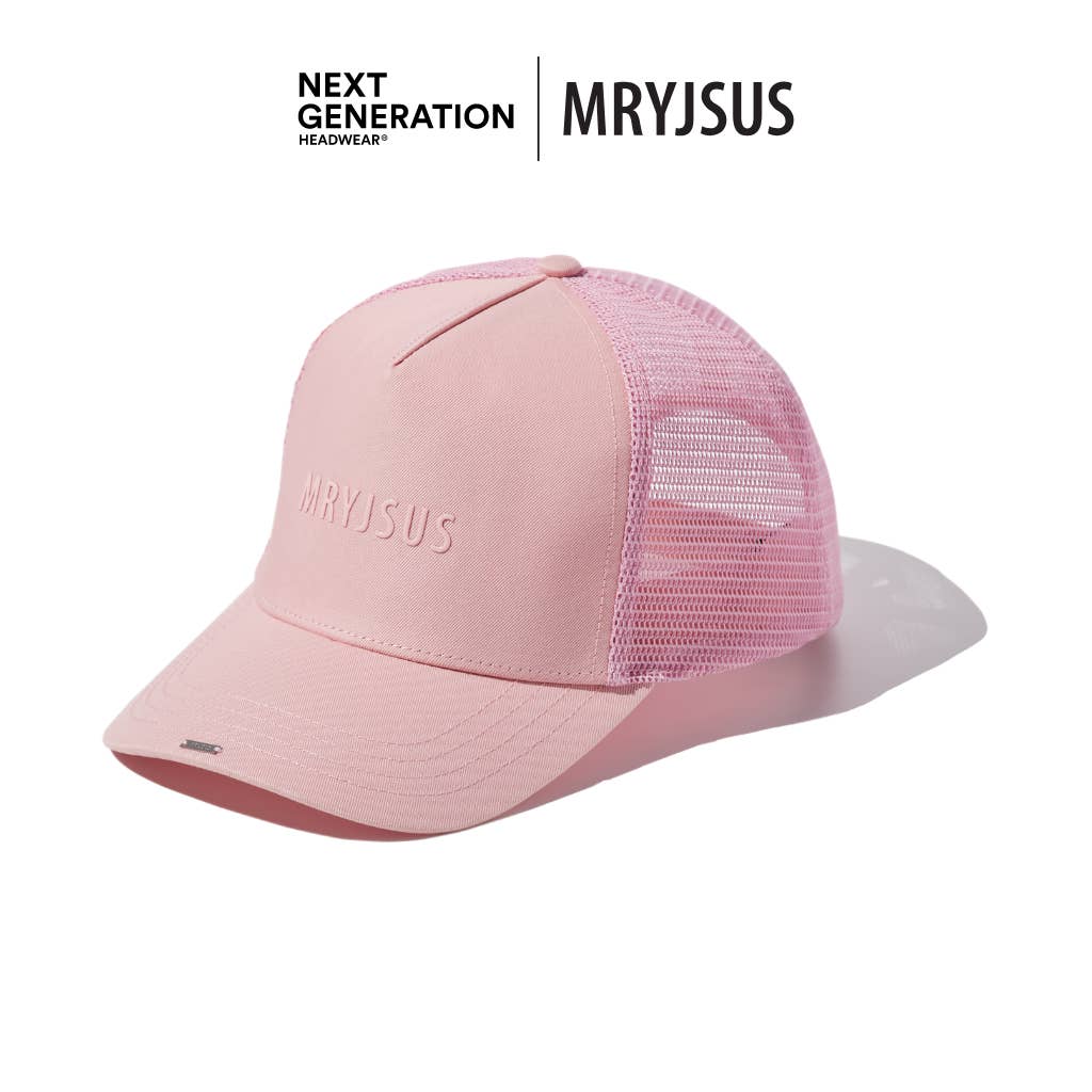 NEXT GENERATION HEADWEAR GmbH – boné - Unissexo por atacado – Boné caminhoneiro algodão+malha. Rosa bebê.