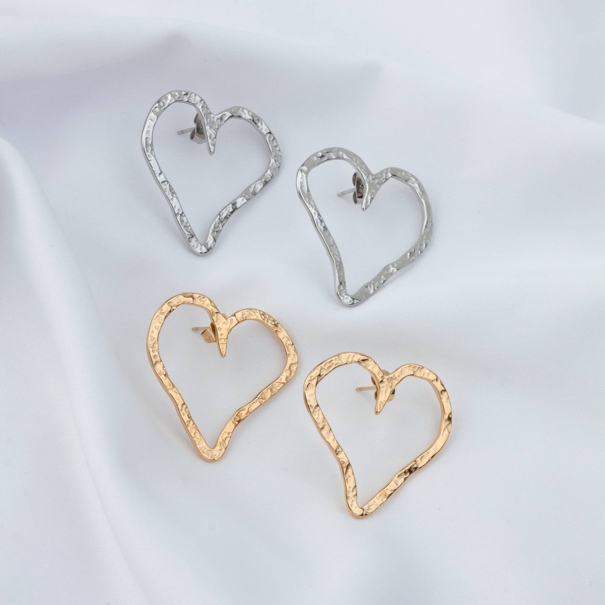Shebiju - Wholesale Stud/Post Earrings - Heart Earring Steel YE201028067
