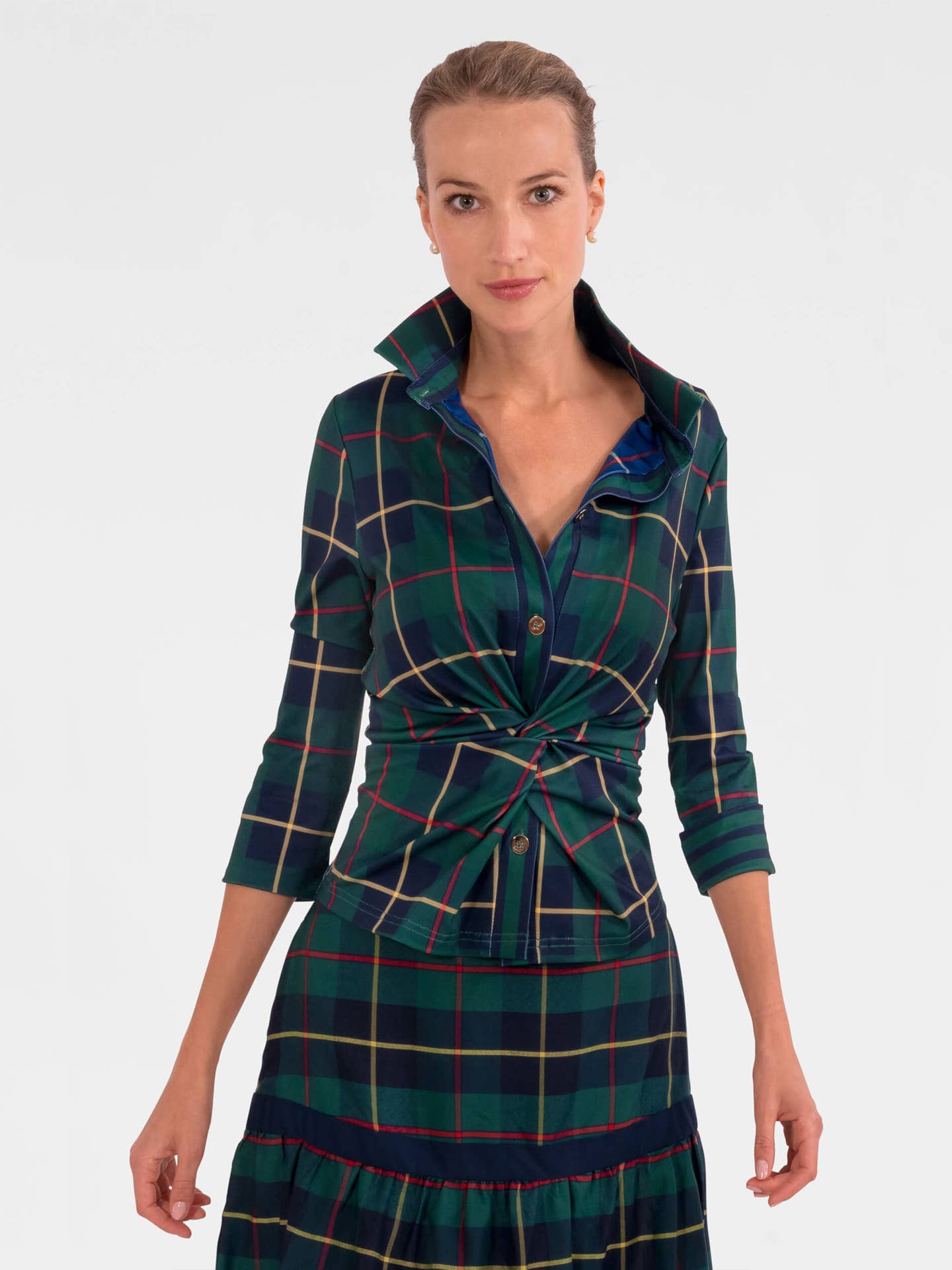 Green Multi Twist & Shout Top - Plaidly Cooper for wholesale on Faire