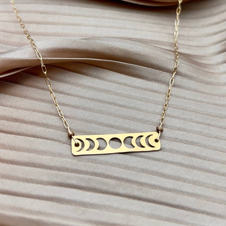 Fluff Hardware - Wholesale Pendant/Charm Necklace - Handmade Moon Phase Necklace