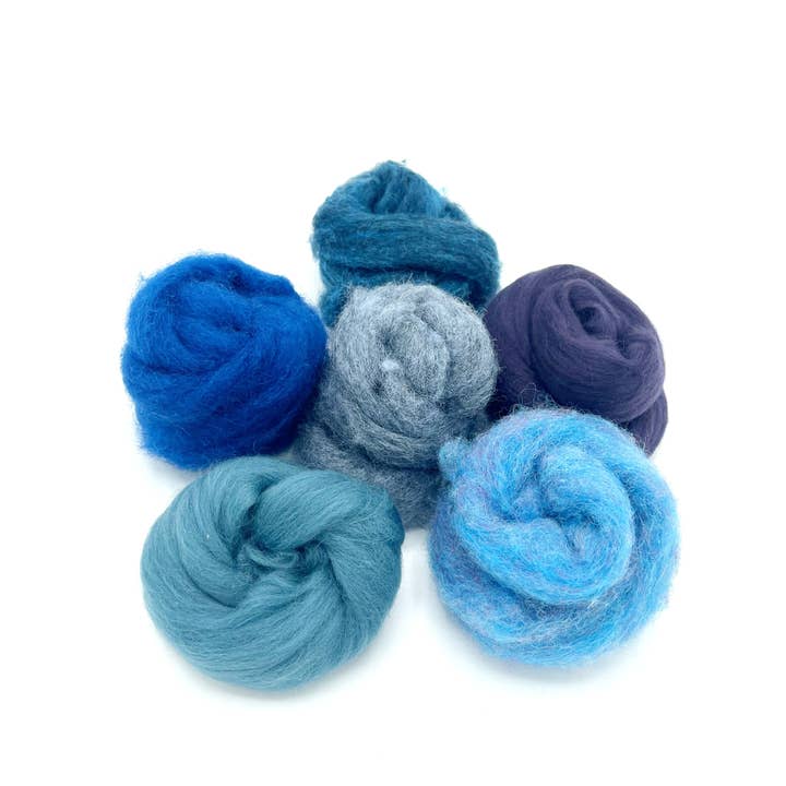 Feather Felts – wholesale Craft supplies – Sea - Wool Bundle3