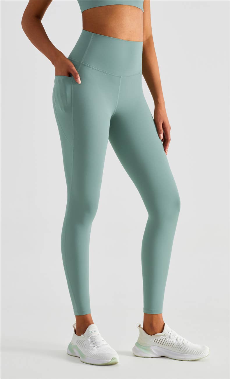91thelabel - Wholesale Athletic/Lounge Leggings - Women's - Hazel Lycra® High Waist Leggings With Side Pockets2